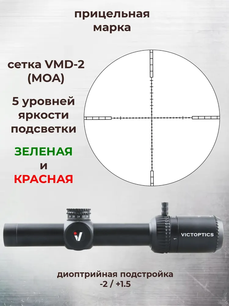 Оптический прицел Vector Optics Victoptics ZOD X4 1-4x20 IR OPSL21, 14x20, фото 4