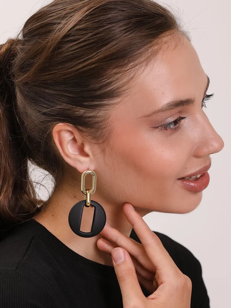 Серьги бижутерия висячие круглые крупные яркие