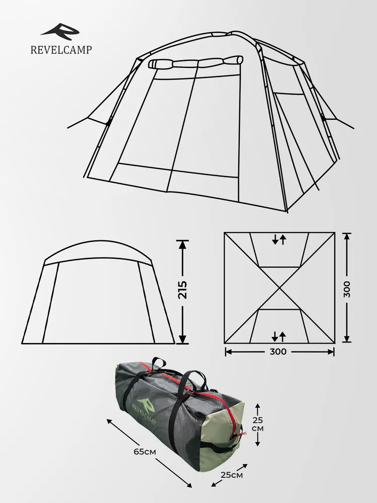 Шатер туристический REVELCAMP Glaiser 300, вариант, фото 5
