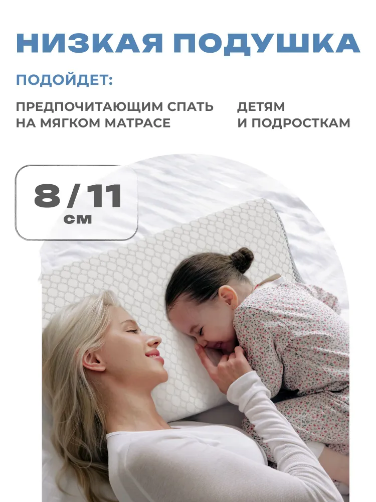Подушка ортопедическая для сна,, размер 50х30 см, высота 11/8см,Подушка ортопедическая детская,с эффектом памяти., 50x30 см, фото 2