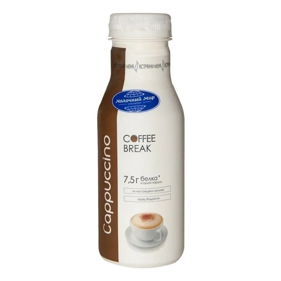 Напиток Молочный мир Coffee Break, капучино, 1,3 %, 280 г, 280 г, фото 4