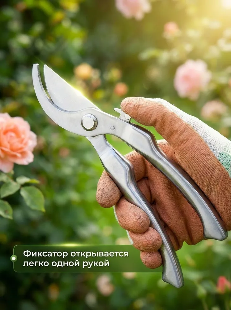 Секатор садовый ручной "Нержавеющая сталь", вариант, фото 4