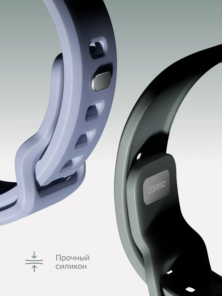 Cиликоновый ремешок Commo Flex Band совместимый с Apple Watch, 38/40/41/42mm, Голубой, голубой, фото 3