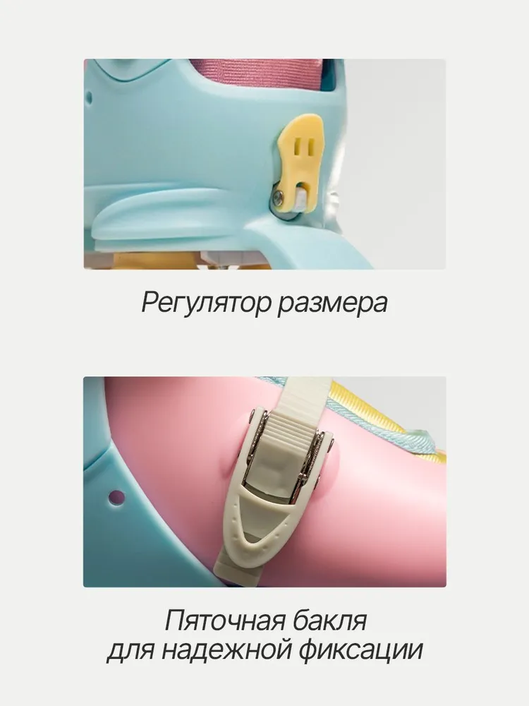 Ролики Saimaa Роликовые коньки трансформеры, раздвижные квады, 4 колеса, вариант, фото 4