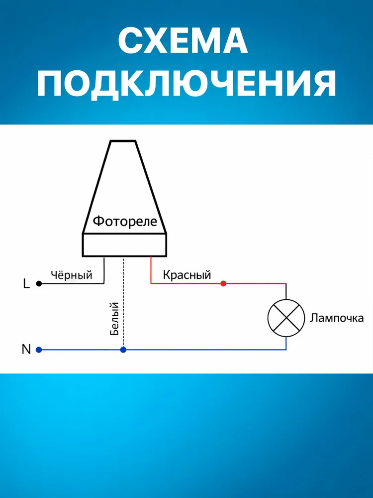 Фотореле для уличного освещения/ датчик света 220в 2шт/ автоматическое управление светом, вариант, фото 5