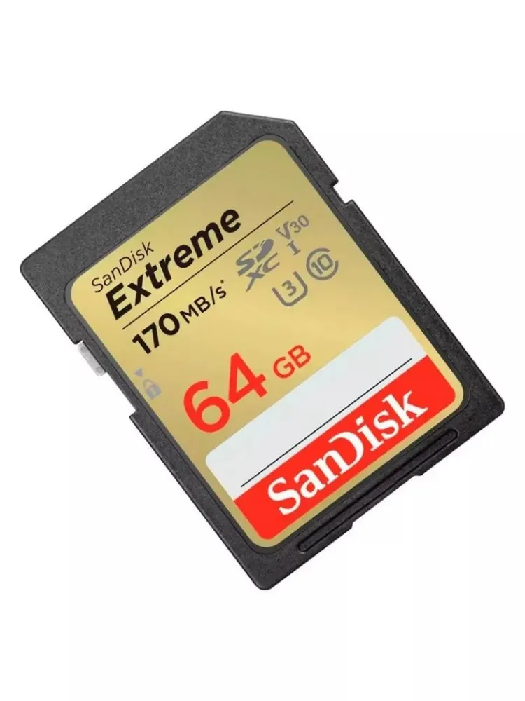 Карта памяти SanDisk SDXC Extreme Class 10 UHS-I V30 U3 (170/80MB/s) 64GB, 64 ГБ, фото 5