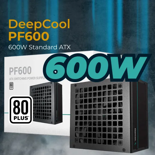 Блок питания для ПК Deepcool R-PF600D-HA0B-EU (600 Вт, ATX 20+4 пин, 4 pin + 4 pin x2)