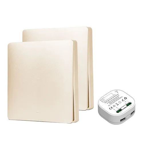 беспроводной кинетический выключатель света, 1 клавиши и блок управления 433 МГц 220В, 2 шт выключат