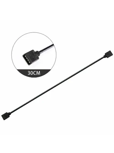 Удлинитель кабеля EPS 4-pin/3-pin fan, 0.28 м, черный