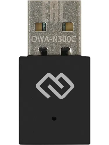 Digma DWA-N300C Сетевой адаптер WiFi N300 USB 2.0 (ант.внутр.) 1ант. (упак.:1шт)