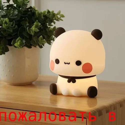 Светодиодный ночник Bear KrasnoBubu и Dudu Kawaii, милая анимированная лампа для рисования, ночник д