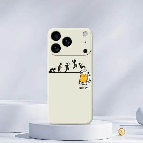 Мягкая оболочка из ТПУ "Пивной стиль для пятницы" защищает телефон от царапин и подходит для iPhone