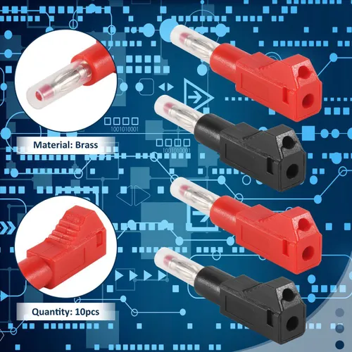 10 комплектов выдвижных защитных кожухов для 4-мм банановых штекеров, адаптеров и разъемов типа бана