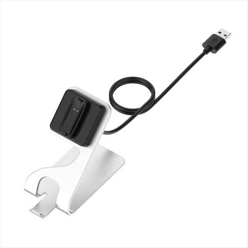 USB-зарядная док-станция для смарт-часов Fitbit Ace3/Fitbit Inspire2, серебристая.