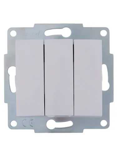 Lezard KARINA Выключатель тройной белый