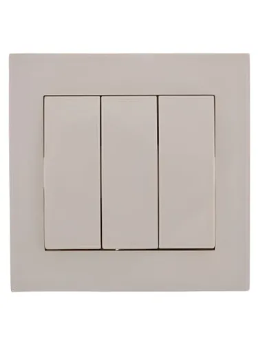 Lezard RAIN Выключатель тройной белый