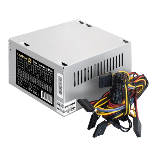 ExeGate EX219182RUS Блок питания 350W AB350 (ATX, 8cm fan, 24pin, 4pin, 3xSATA, 2xIDE)