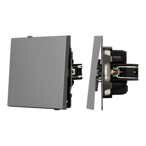 Механизм звонкового выключателя SWT-TENDO-MKR1-PL-GR (230V, 10A) (Arlight, Графитовый)