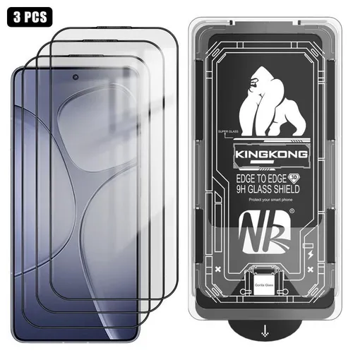 Для Redmi K70 Ultra 3 шт. легко устанавливаемая коробка без пыли 3D с изогнутыми краями HD гальваниз