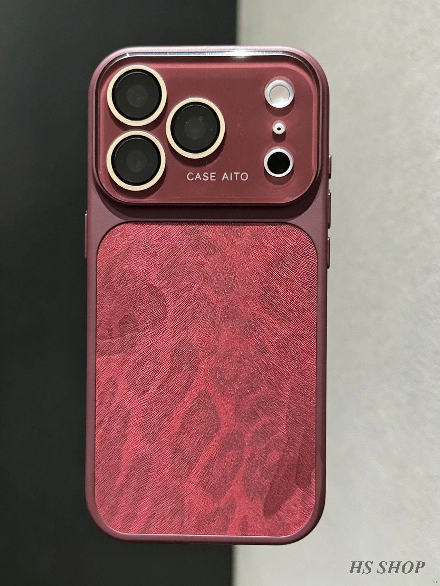 智能手机壳 用于 Apple iPhone 15 Pro Max, 塑料 , 酒红色