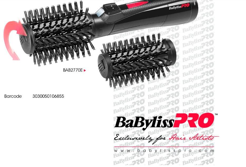 Фен-щетка для волос BaByliss PRO BAB2770E, черный - купить по выгодным  ценам в интернет-магазине OZON (799228221)