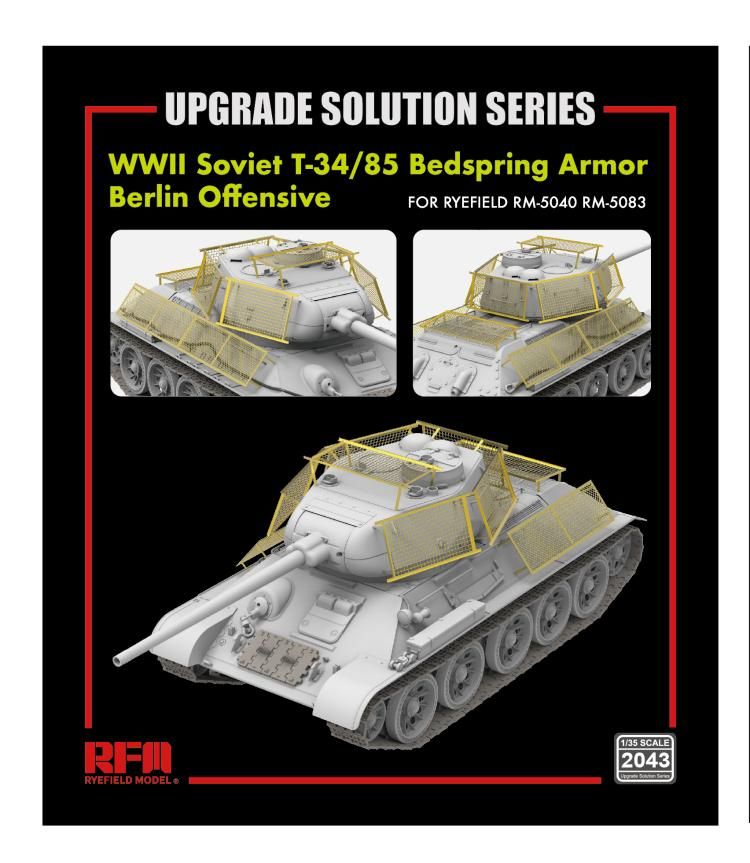 Rye Field RFM 2043 1/35 wwii soviet t34/85 bedspring aor Берлин Грубый ...