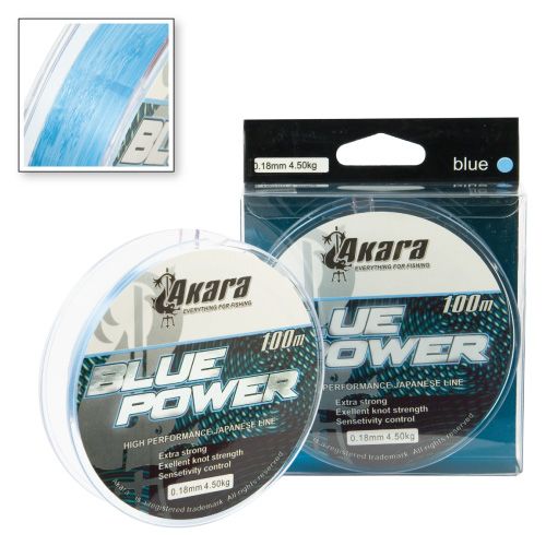 Леска Akara Blue Power голубая 100 м 0,40