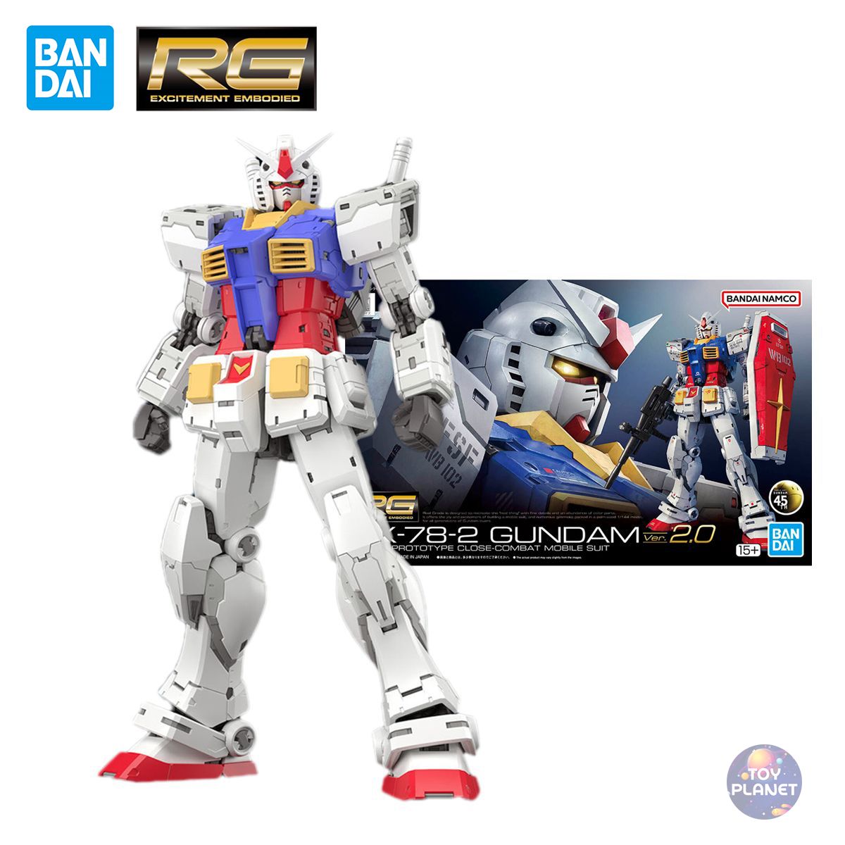 Фигурка Bandai RG 1/144 40 RX-78-2 Gundam Версия 2.0 купить на