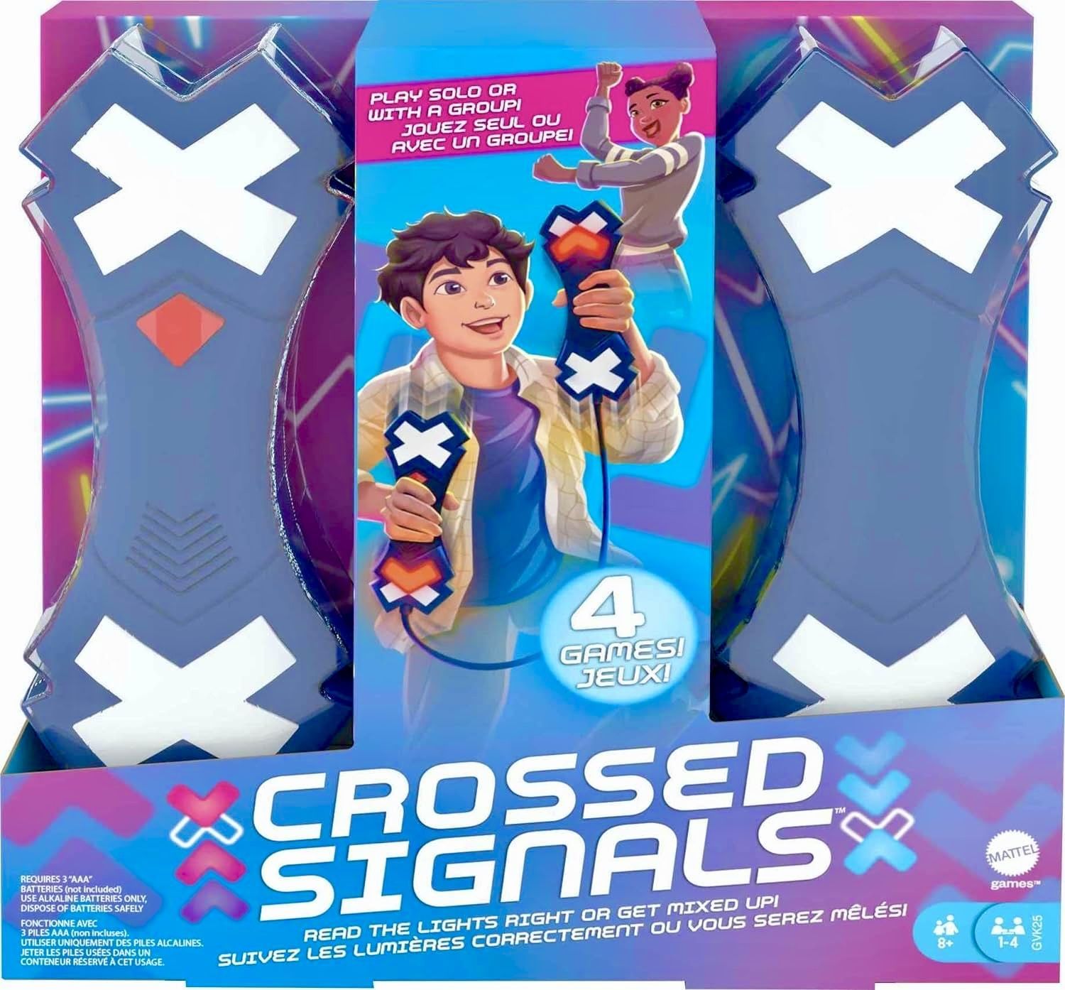 Настольная игра: Mattel Crossed Signals, электронная игра с говорящими световыми жезлами для детей и взрослых (USA эксклюзив)