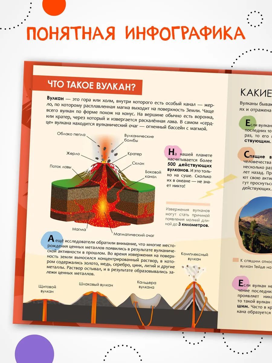 Энциклопедия для школьника 7+. Познавательная, развивающая книга для детей. Подарок ребенку | Encyclopedia 'Volcanoes' for Kids 7+ - Ozon image 3
