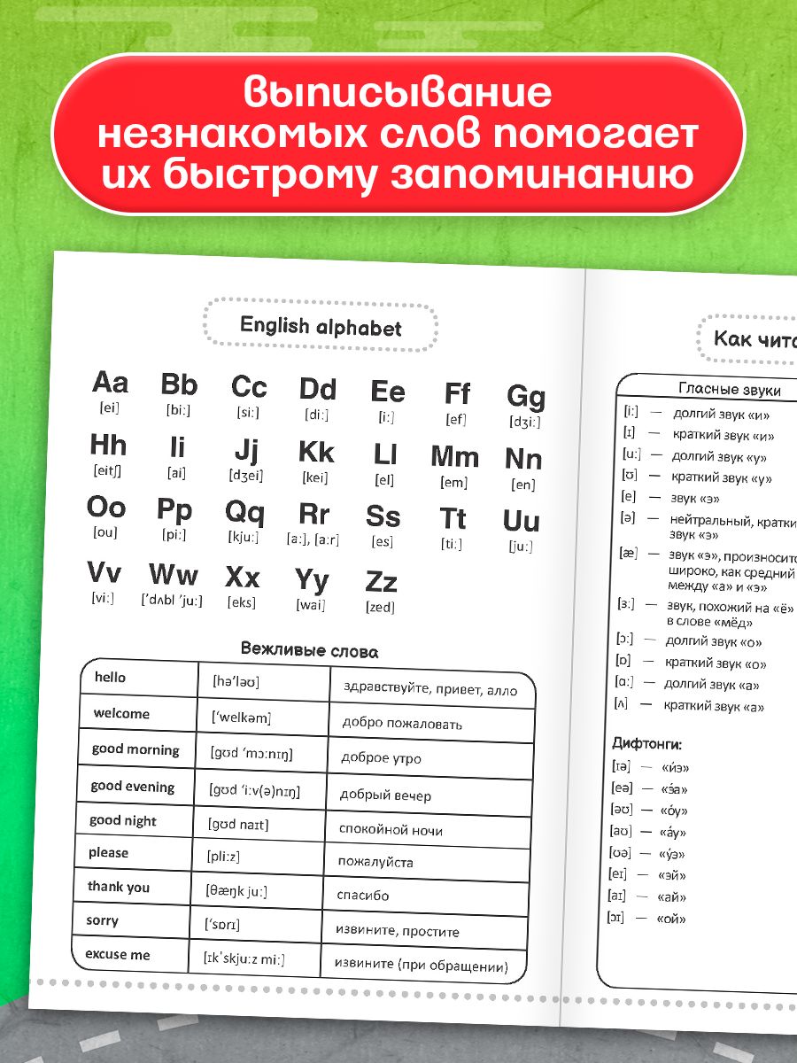 Словарь для записи английских слов, Буква-Ленд, "My English", тетрадь для английского языка | Bukva-Lend My English Vocabulary Notebook - Ozon image 4
