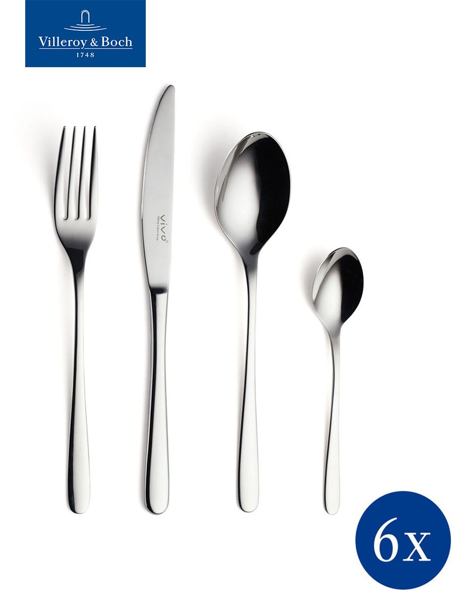 Наборстоловыхприборов24предмет/6персон,NewFreshBasicBesteckCutleryVIVO,Villeroy&BochGroup,Нержавеющаясталь