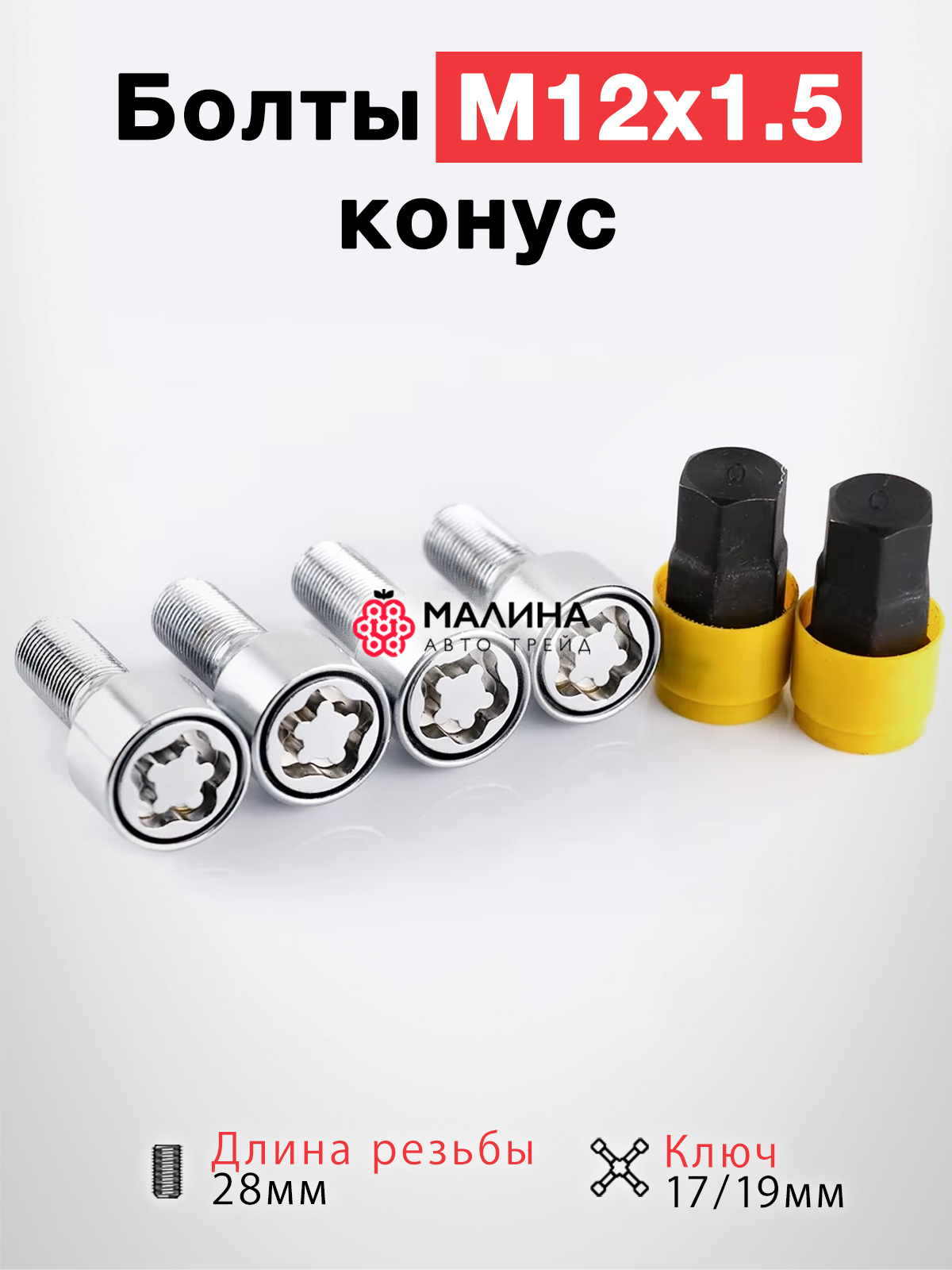 Винт М12*1 5*28 внутр. шестигран. тормозного диска Валдай (БОЛТЕН)