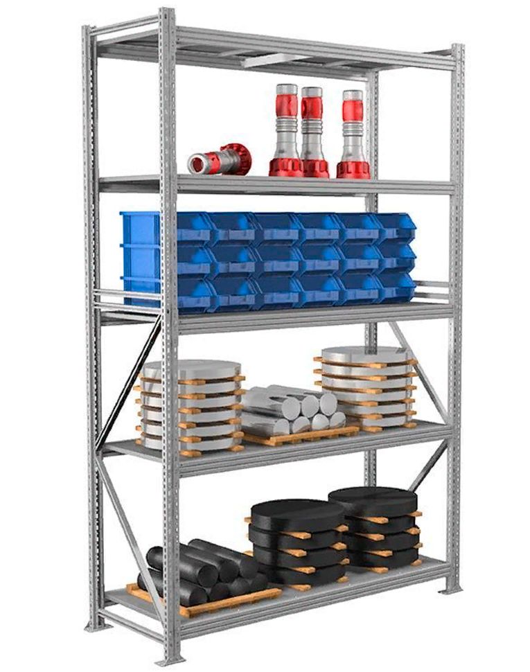 СтеллажMSPro2500х1200х4005полок(складскойметаллическийстеллаждлясклада,гаража,производства)