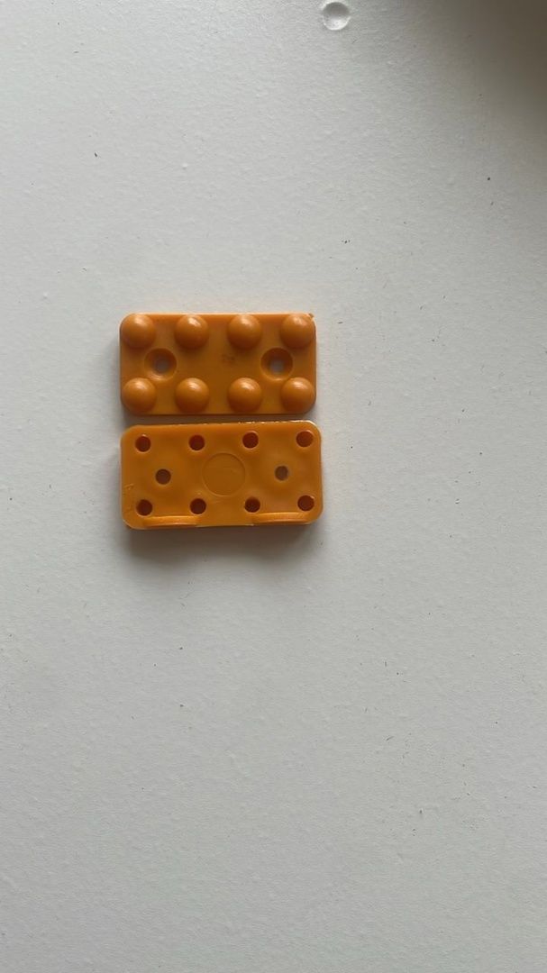 Подпятникпрямоугольныйпластиковыйцветбежевый16штуки