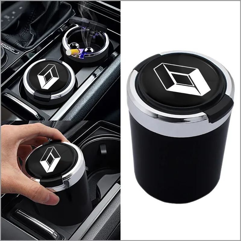 ПепельницаавтомобильнаяслоготипомRenaultРено,скрышкойиподсветкойRenaultРено