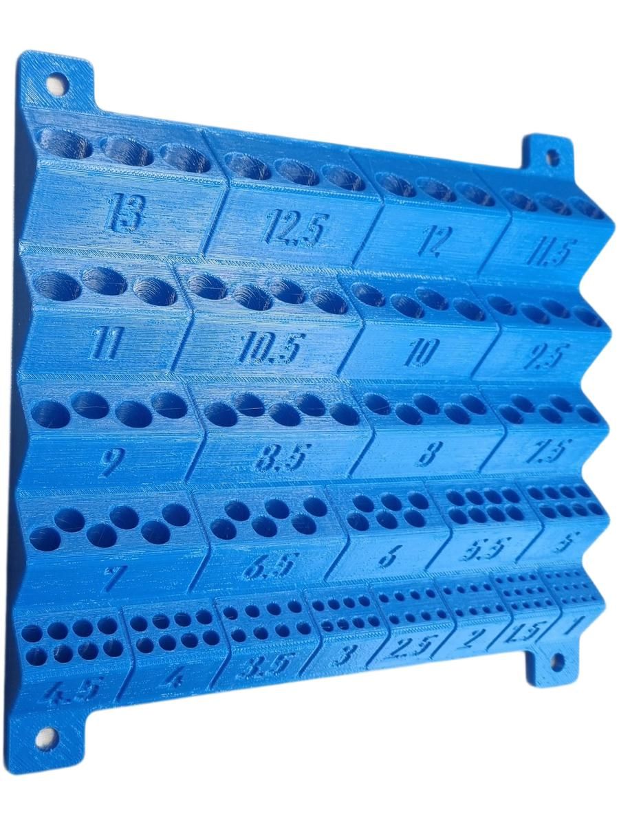 Органайзердлясверл1-13мм,держательдлясверлнастенный,подставка,синий