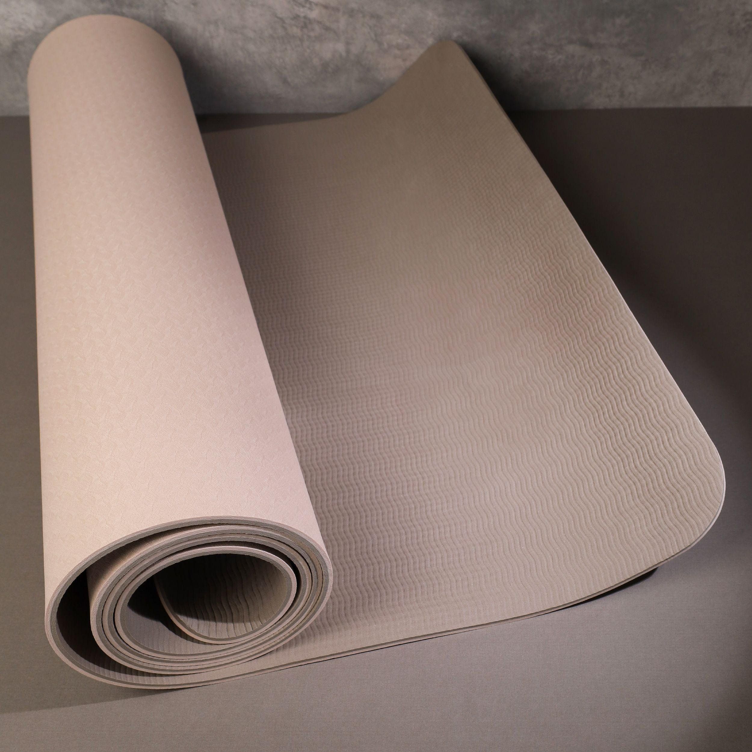 Коврик для йоги и фитнеса Woohooo Whisper 183x61x0,6 см, мешок-стяжка в комплекте Коврик для йоги и фитнеса Woohooo Whisper 183x61x0,6 см, мешок-стяжка в комплекте