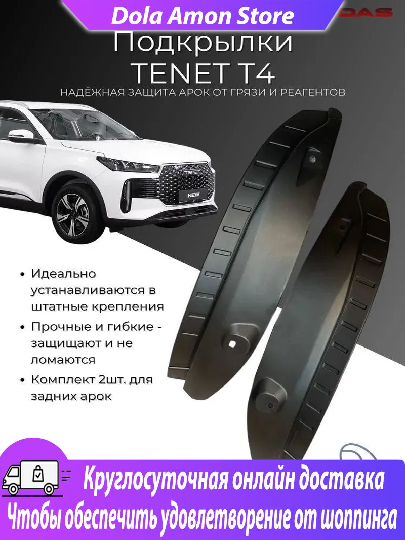 Крылоавтомобильное,арт.ПодкрылкидлязаднихколесTenetT4/ТенетТ42025-2026г.в