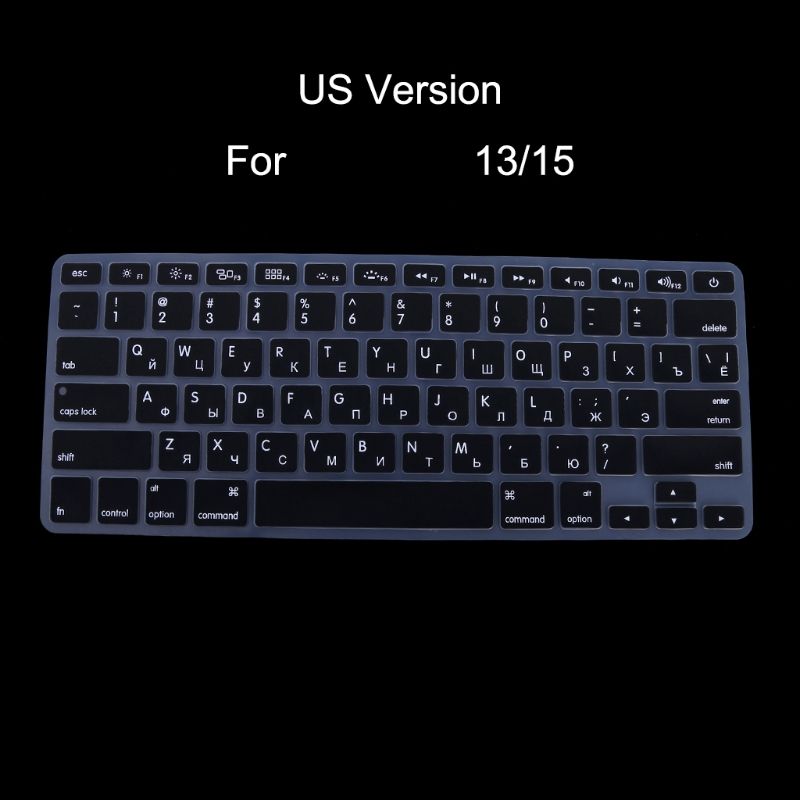 ВерсиядляСША,русскаяклавиатура,силиконовыйчехолдляMacbooksAir,13дюймов,15дюймов,водонепроницаемыйзащитныйчехол