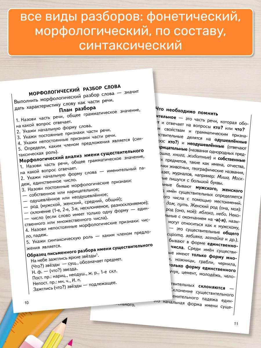 Планы всех видов разборов с примерами: фонетический, морфологический, по составу, синтаксический. С примерами Для детей 8-11 лет | Russian Language VPR Assessment Materials with Answers - Ozon image 2