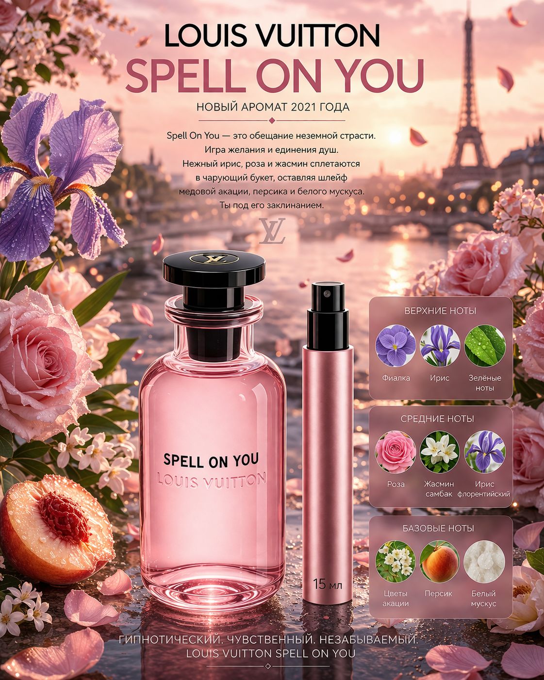 Louis Vuitton SPELL ON YOU Парфюмерная вода для женщин 15 мл Отливант купить