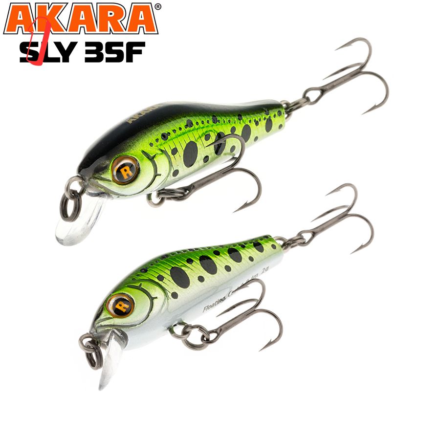 Воблер akara sly 35F 2,0 гр. (1/14 oz 1,4 in) A182,(набор из 1 шт)