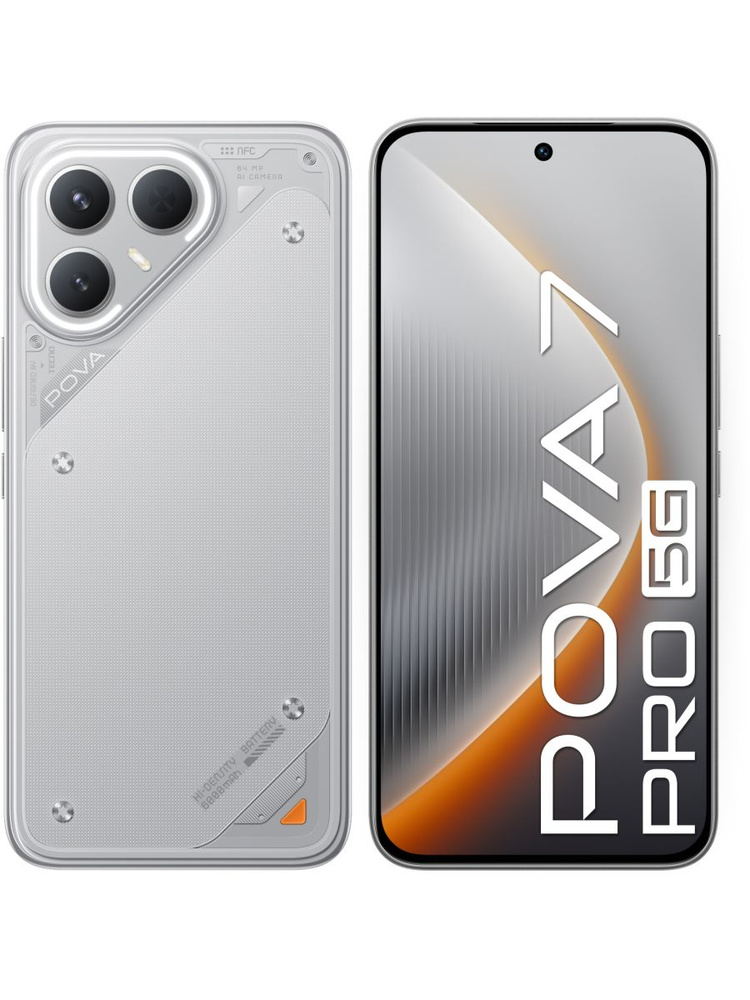 Tecno Смартфон Pova 7 Pro 5G 12/256 ГБ, Nano-SIM, серый #1