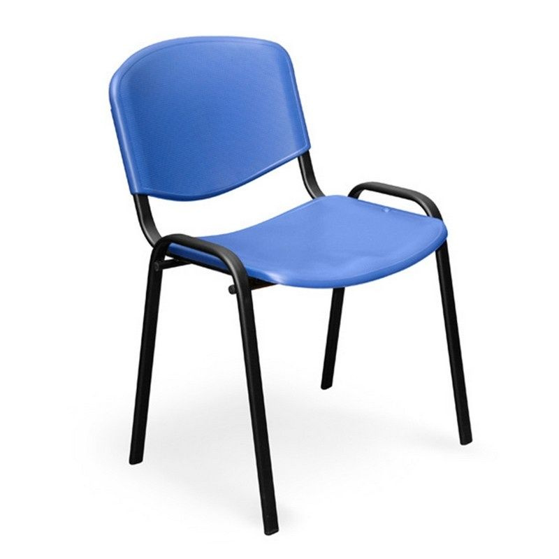 Стул Easy Chair Rio Изо, нагрузка до 100 кг, черный, пластик синий  #1