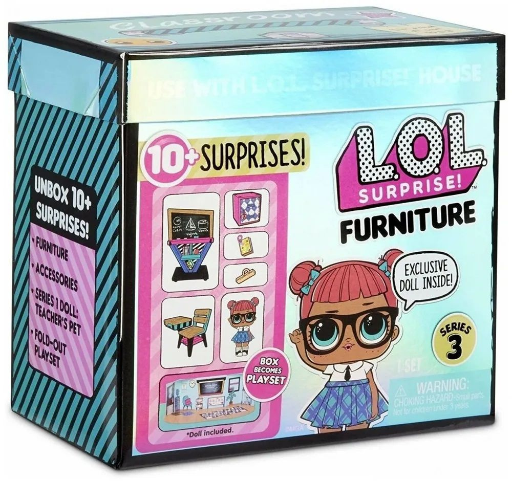 Набор с куклой LOL Surprise Furniture Серия 3 Classroom with Teacher's Pet 570028 Школьный класс  #1