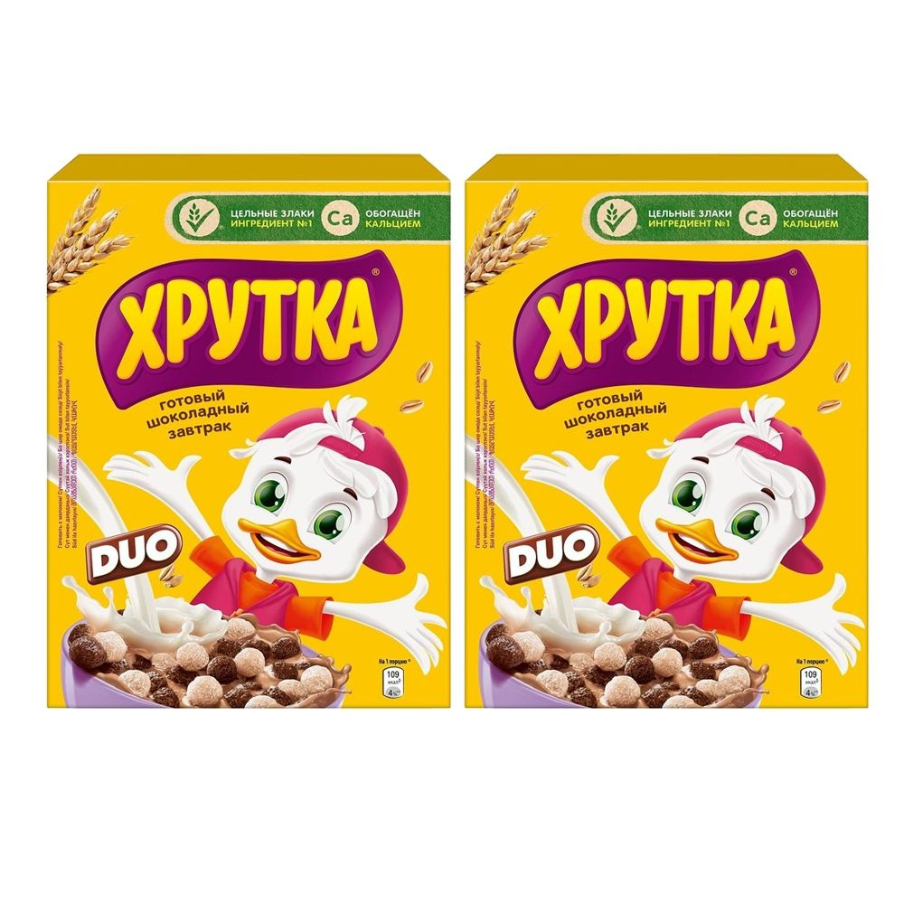 Хрутка Готовый шоколадный завтрак Nestle DUO 350г - 2шт #1