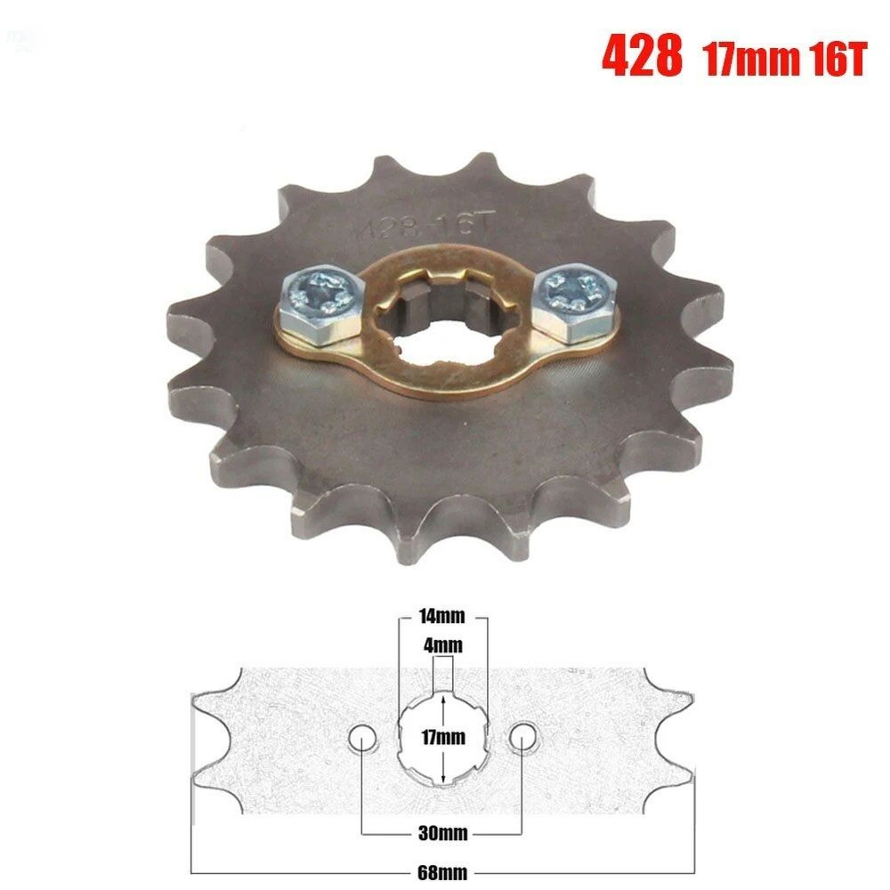 Шестерня Передней Звездочки/Звезда Ведущая 428 17мм 16T(зубьев)  #1