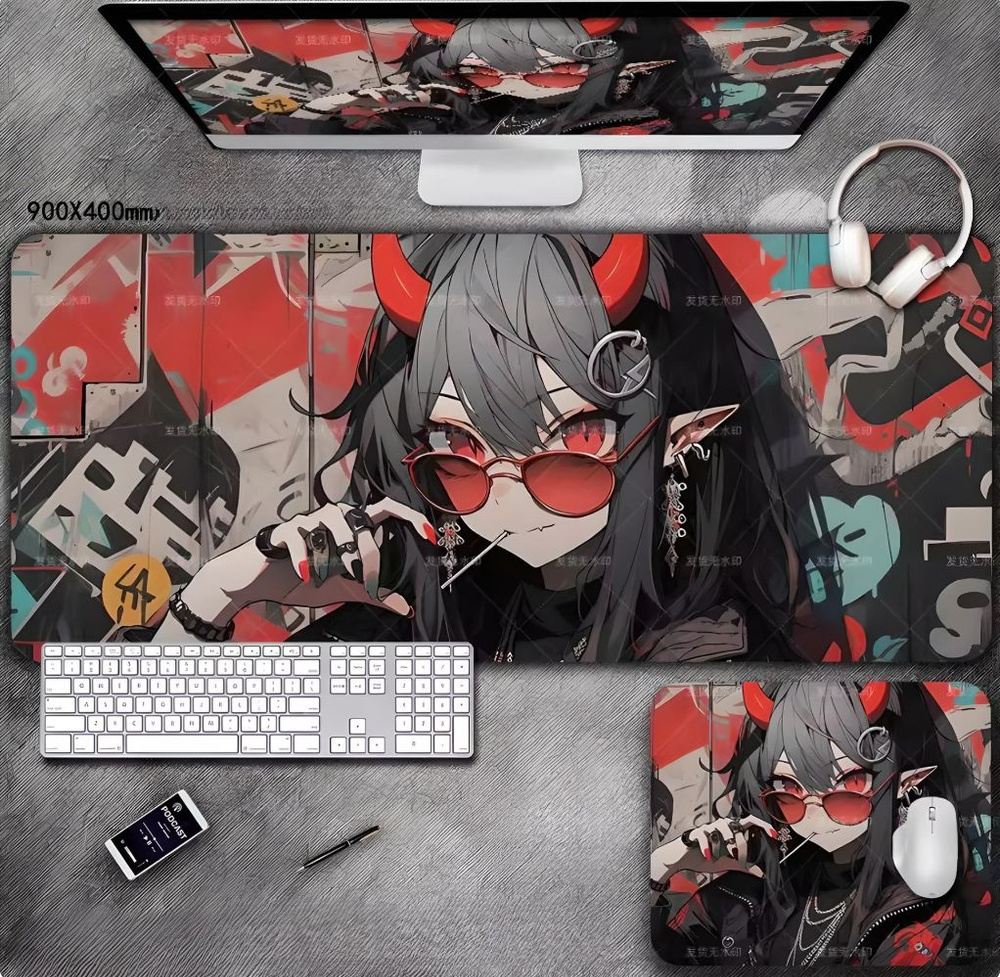 Anime Игровой коврик для мыши Overlock D, XXL, желтый - купить с ...