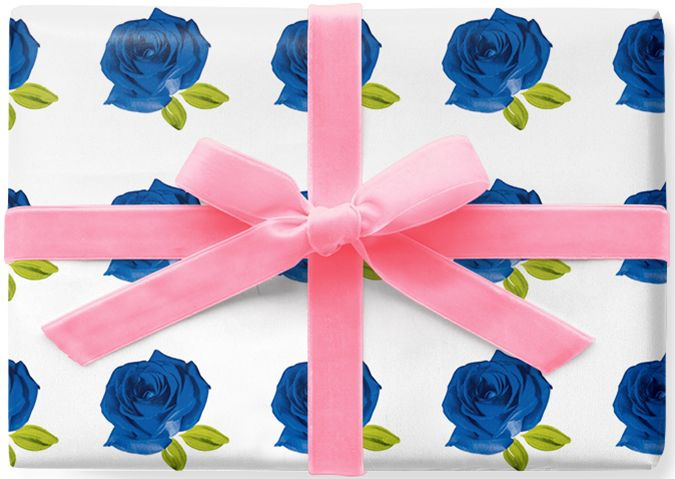 Упаковочная бумага "Синие розы", Красота в Деталях, 1 лист 70х100 см  #1